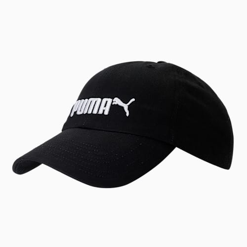 Essentials No. 2 Logo Cap, Puma Black, medium-AUS