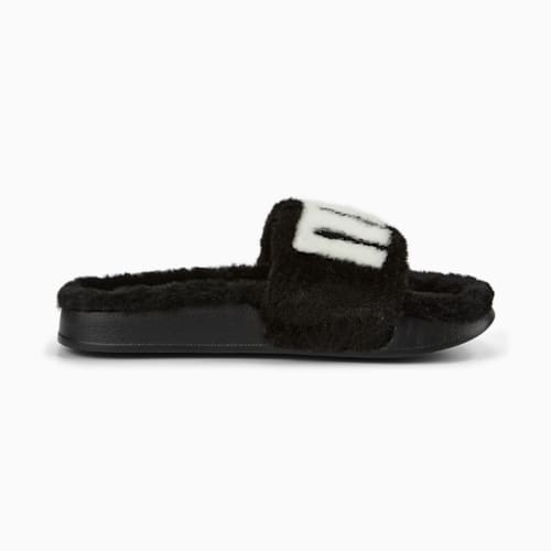 Puma fluffy slides zip sale