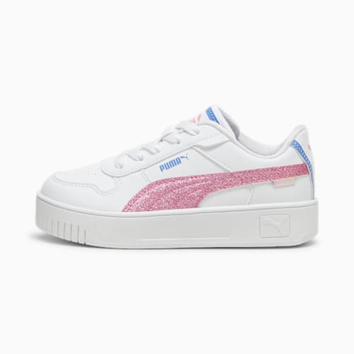 รองเท้าผ้าใบเด็ก Carina Street Deep Dive, PUMA White-Fast Pink-Blue Skies
