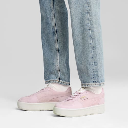 Puma suede satin platform sneakers in pink new arrivals