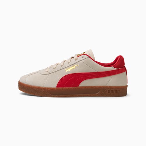 PUMA Club Suede Unisex Sneakers | Alpine Snow-Club Red-PUMA Gold | PUMA Outlet | PUMA