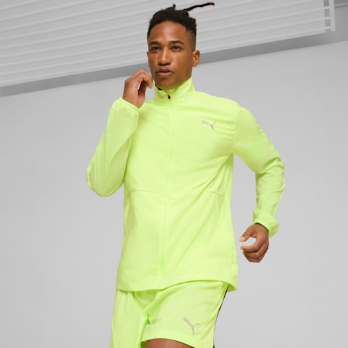 Áo Khoác Chạy Bộ Dệt RUN FAVOURITE Nam, Fizzy Apple, medium-VNM