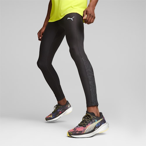 Men s Brushed Running Tights PUMA Black PUMA Shoes PUMA