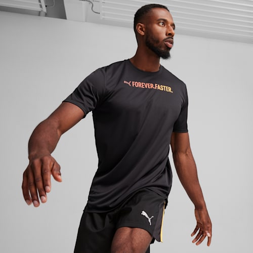 RUN FAVORITE Men s Graphic Tee PUMA Black Forever Faster PUMA Shoes PUMA