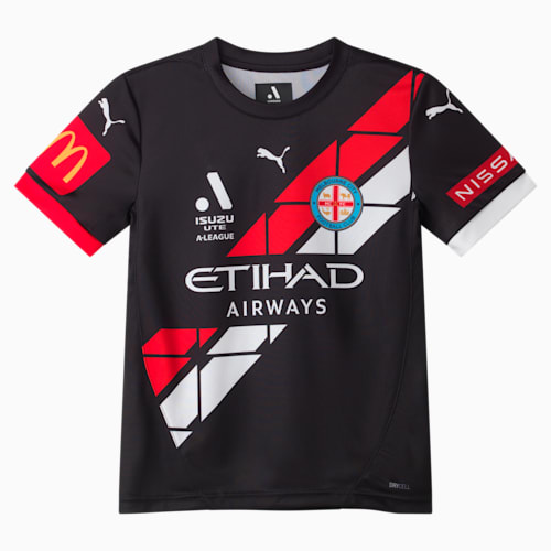 Melbourne City FC Youth Replica Away Jersey 8 16 years PUMA Black MCFC PUMA Clothing PUMA
