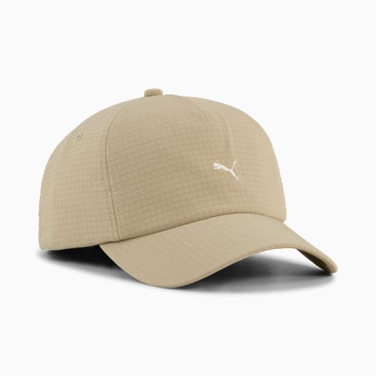 Beige PUMA cap has a textured design and the brand's logo embroidered on the front.