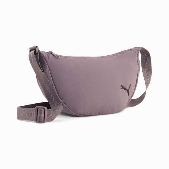 Mauve PUMA shoulder bag with adjustable strap and subtle logo detail.