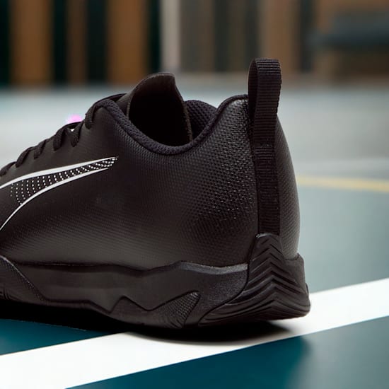 All black futsal shoes top