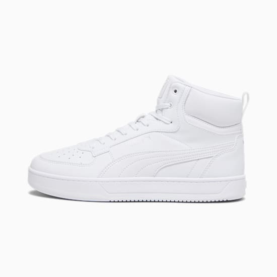 PUMA Rebound montante blanche homme avec bande et fermeture à lacets.