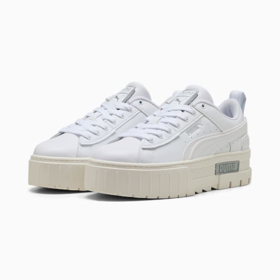 Puma blancas con plataforma discount
