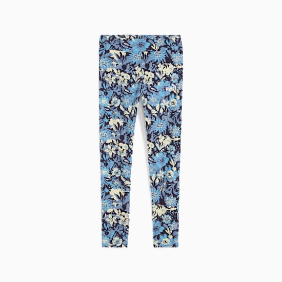 Floral PUMA leggings for girls with an all-over flower print pattern.