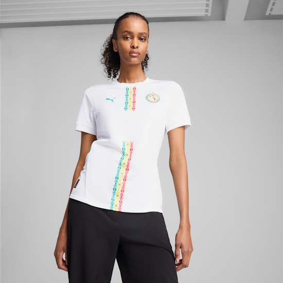 Senegal 2025 Home Jersey Women, PUMA White-Sport Green, medium