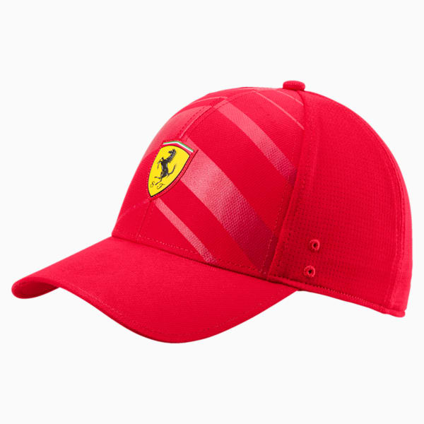 Ferrari Fanwear Tech Baseball Hat, Rosso Corsa, extralarge