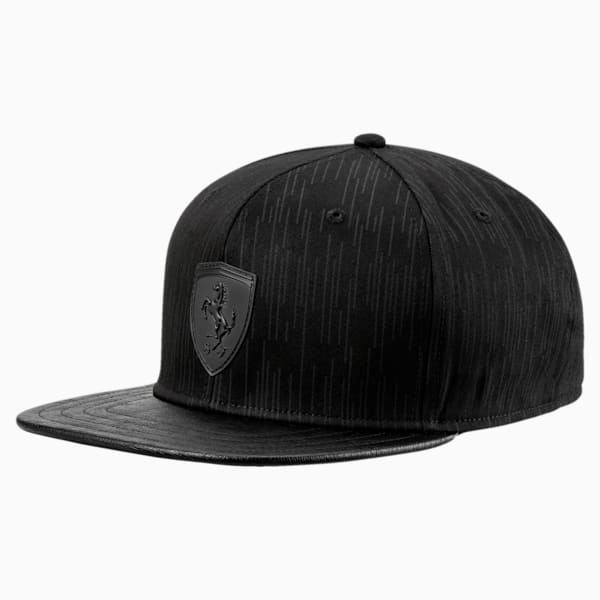 Ferrari Lifestyle Flat Brim Hat, Puma Black, extralarge