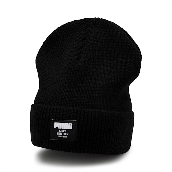 Classic Ribbed Beanie, Puma Black, extralarge