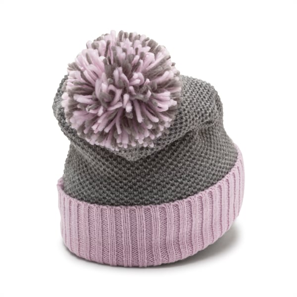 ARCHIVE Pom beanie, Light Gray Heather-W. orchid, extralarge-IND