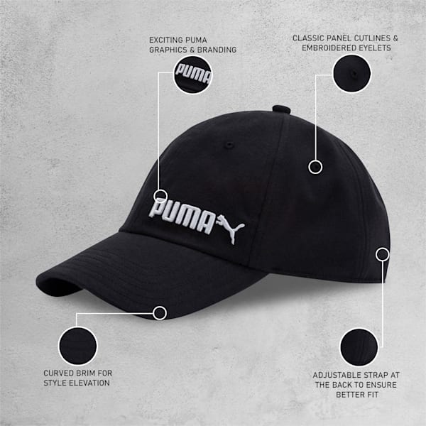 STYLE Fabric Cap, Puma Black, extralarge-IND