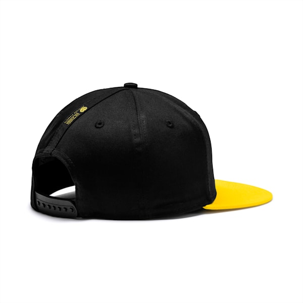BVB flatbrim Fan Cap, Puma Black-Cyber Yellow, extralarge