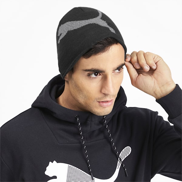 Essential Beanie, Puma Black-Big Cat, extralarge