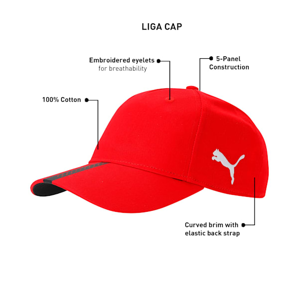 LIGA Football Cap, Puma Red-Puma Black, extralarge-IND