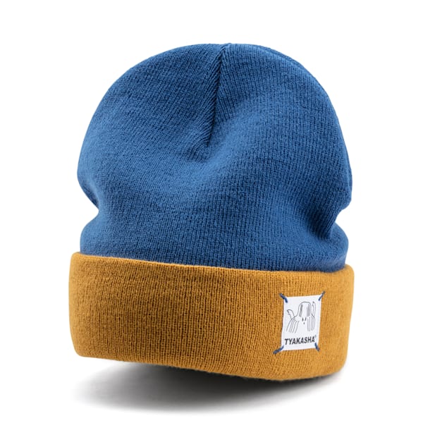 PUMA x TYAKASHA Beanie, Galaxy Blue-Buckthorn Brown, extralarge