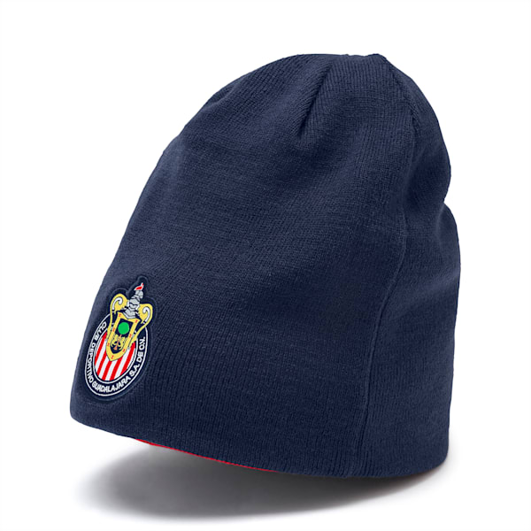 Chivas Reversible Beanie, Peacoat-Puma Red, extralarge