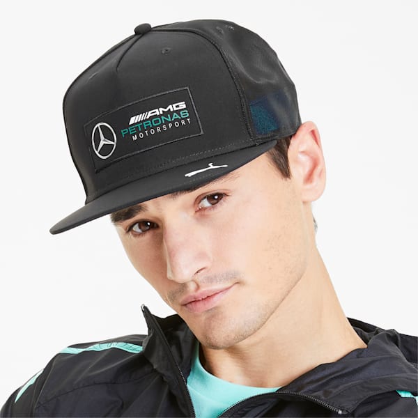 Mercedes AMG Petronas Silver Arrows Flatbrim Cap, Puma Black, extralarge