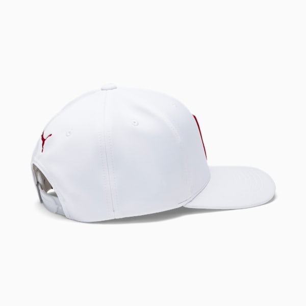 P Snapback Men's Golf Cap, Bright White-Barbados Cherry, extralarge-IND