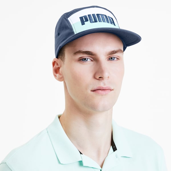 PUMA 5 Panel Cap, Dark Denim-Mist Green, extralarge