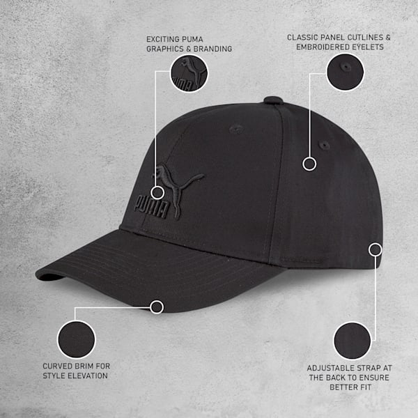 Archive Logo Baseball Cap, Puma Black-black Logo, extralarge-IND