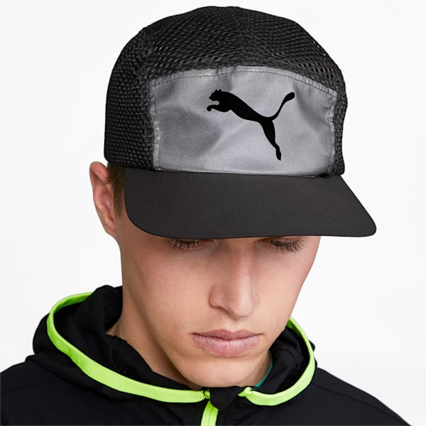 Foldable Trail Cap, Puma Black-Puma Silver-reflective, extralarge