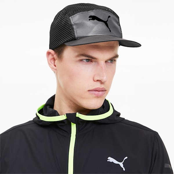 Foldable Trail Cap, Puma Black-Puma Silver-reflective, extralarge