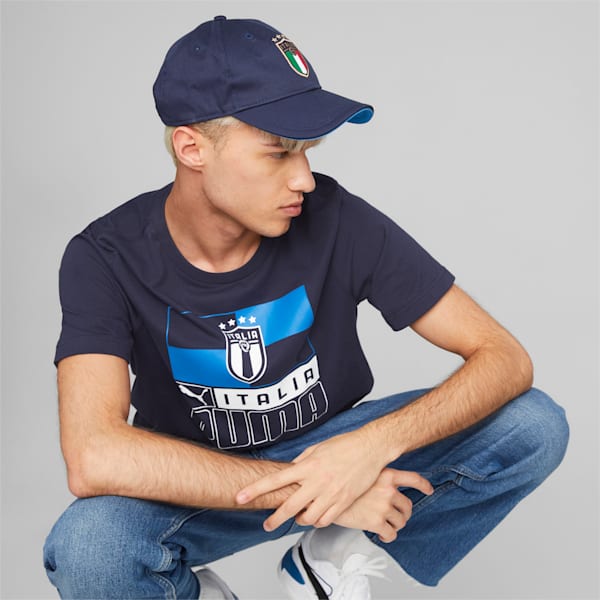 Italia Football Cap, Peacoat-Ignite Blue