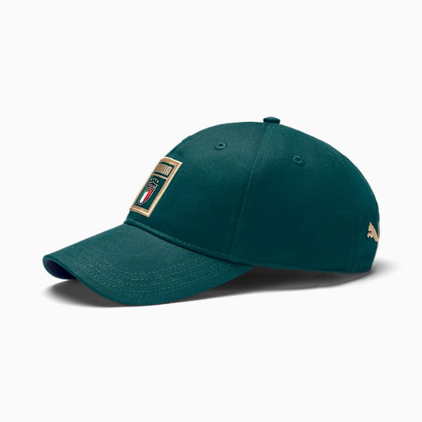 FIGC PUMA DNA Baseball Cap, Ponderosa Pine-Peacoat-Puma Team Gold, extralarge