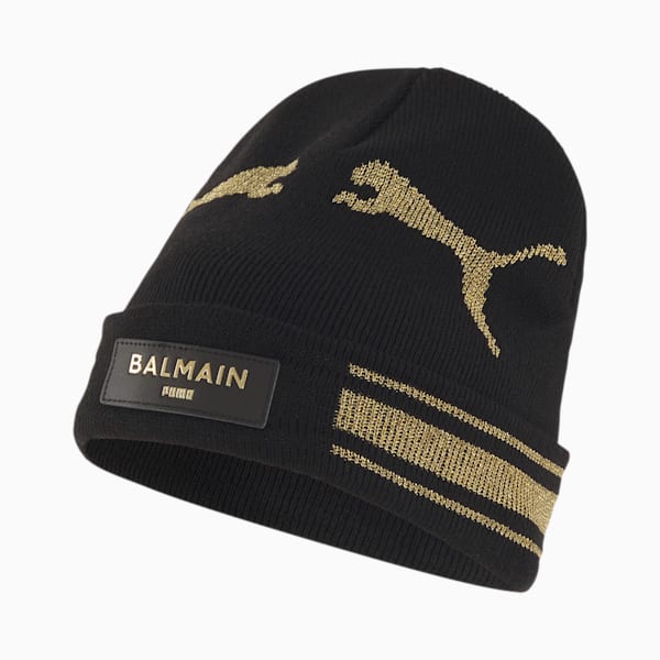 PUMA x BALMAIN Cat Beanie, Puma Black, extralarge