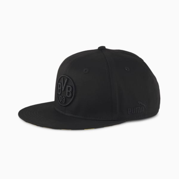 BVB ftblCulture Flatbrim Cap, Puma Black-Cyber Yellow, extralarge