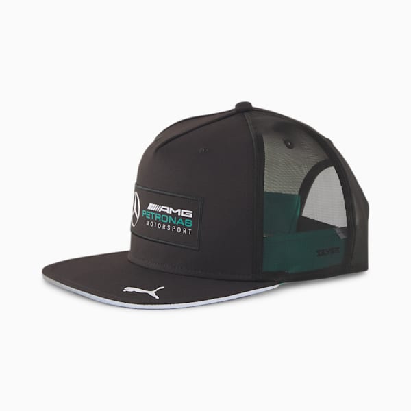 Mercedes AMG Petronas Flat Brim Cap, Puma Black, extralarge