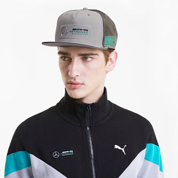 Mercedes AMG Petronas Flat Brim Cap, Mercedes Team Silver, extralarge