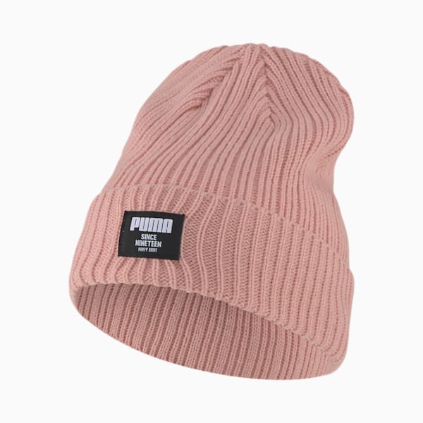 Classic Ribbed Beanie, Bridal Rose, extralarge