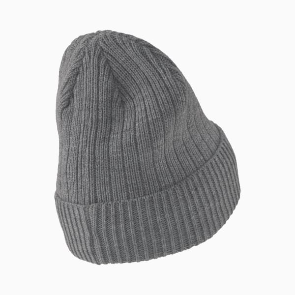 Classic Ribbed Beanie, Medium Gray Heather, extralarge