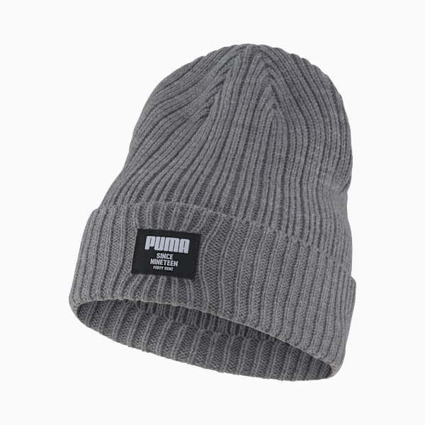 Classic Ribbed Beanie, Medium Gray Heather, extralarge