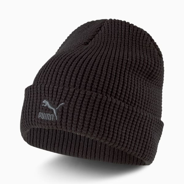 Archive Mid Fit Beanie, Puma Black-gray Logo, extralarge