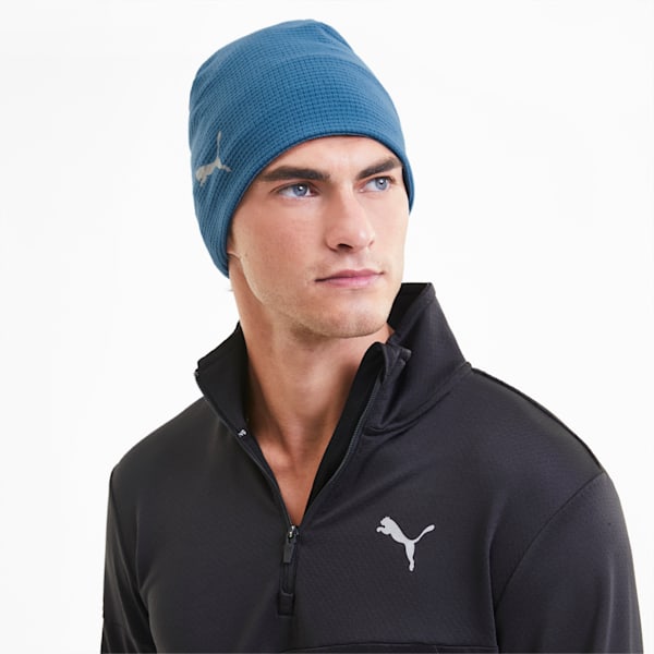 Warm Running Beanie, Digi-blue, extralarge