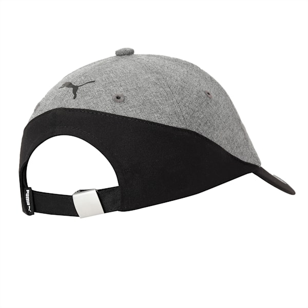 PUMA x one8 Core V2 Unisex Cap, Medium Gray Heather-Puma Black, extralarge-IND