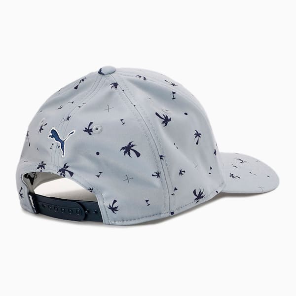 Palms Pattern 110 Golf Snapback Cap, Peacoat-Quarry, extralarge