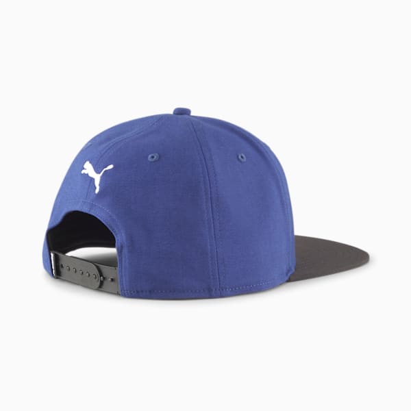 PUMA Unisex Flat Brim Cap, Elektro Blue-Puma Black-Puma White, extralarge-IND