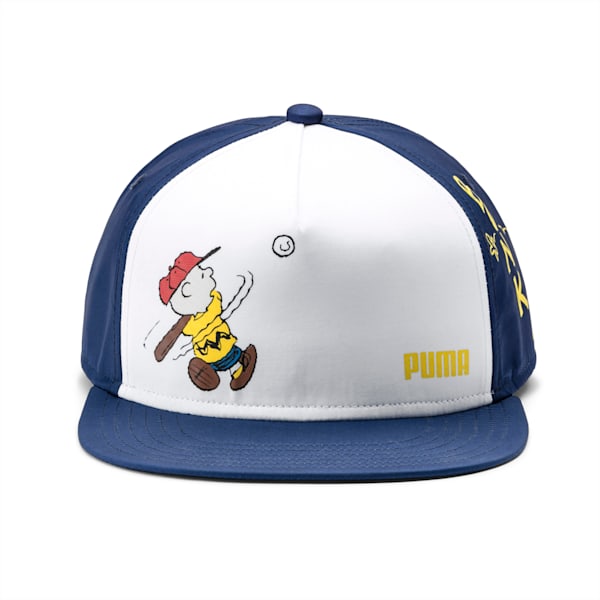 Gorra visera plana PUMA x PEANUTS para Jóvenes, Elektro Blue-Puma White, extralarge