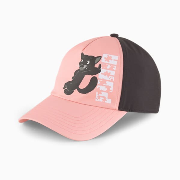 Animal Youth Baseball Cap, Apricot Blush-Puma Black-Panther, extralarge-GBR