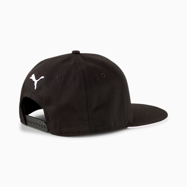 Basketball Flat Brim Logo Cap, Puma Black, extralarge