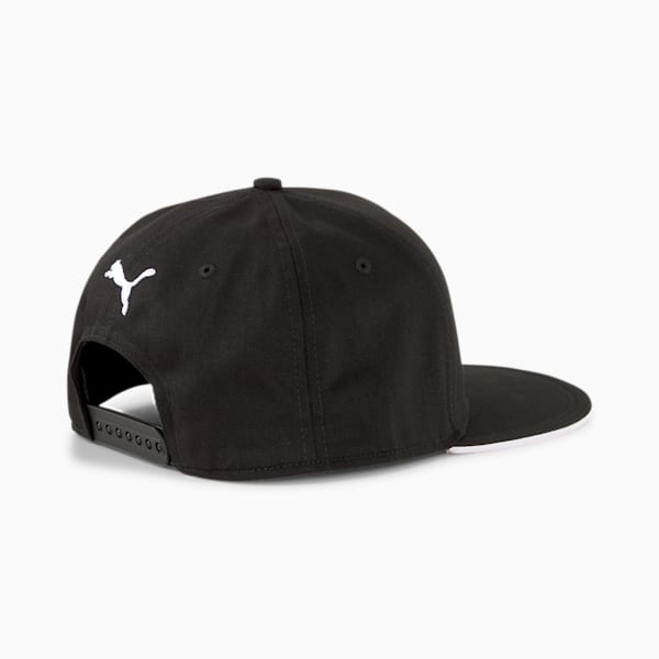 Logo Flat Brim Basketball Cap, Puma Black, extralarge